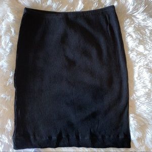 DOLCE & GABBANA JEANS Black Ribbed Stretch Skirt
